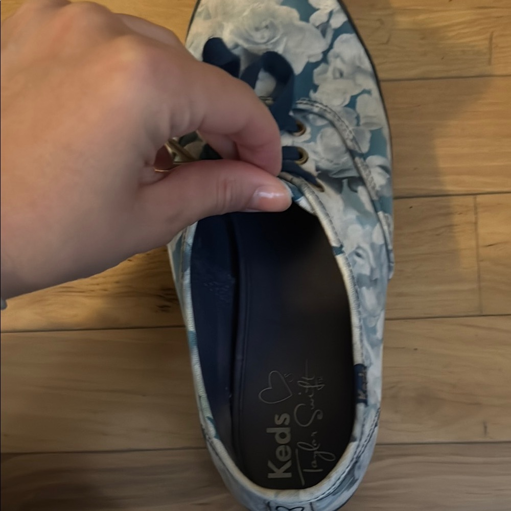Keds Blue and White Floral Shoes Taylor Swift edition